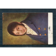 CENTENARIO 1810 - 1910 PATRIOTICA ANTIGUA TARJETA POSTAL PUBLICIDAD DE CIGARRILLOS LA SIN BOMBO, LARREA